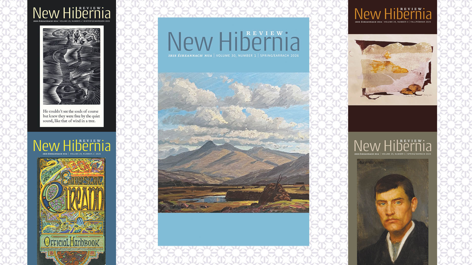 Covers of recent images of New Hibernia Review
