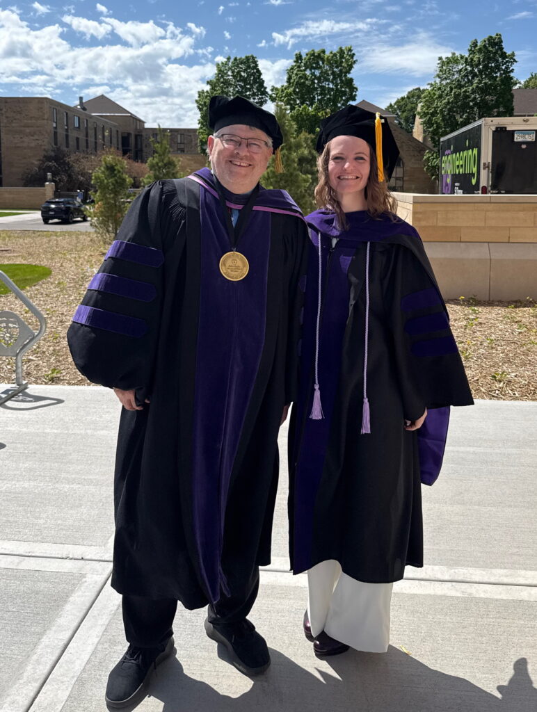 Professor Wiebe and Alissa Pollard at Commencement