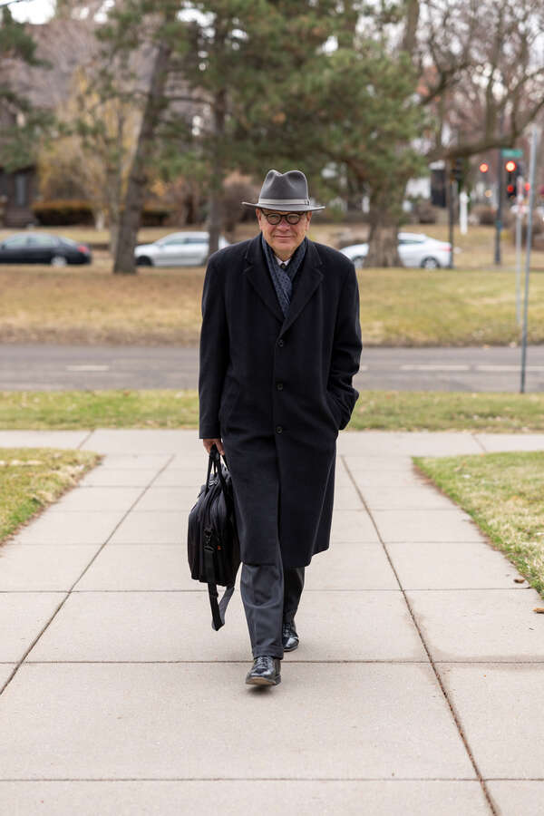 Dr. John Boyle walking.