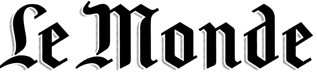 A graphic of Le Monde title