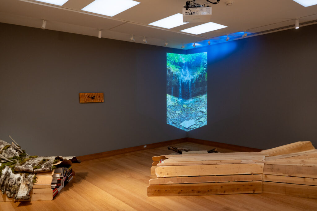 "Littorally Reflect" inside the John P. Monahan Gallery.