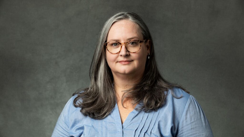 Studio portrait of Melinda Mattox